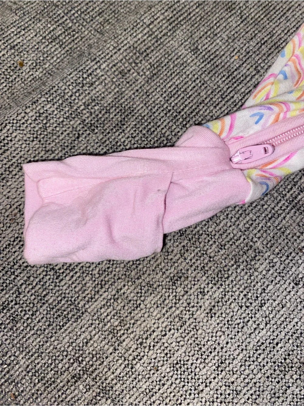 Little Sleepies Pastel Rainbows Bamboo Zippy 3-6M EUC